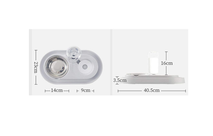 Stainless Steel Pet Bowls with Automatic Water Bottle